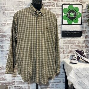 Carhartt Plaid Button-Down Shirt in Green and khaki men’s large